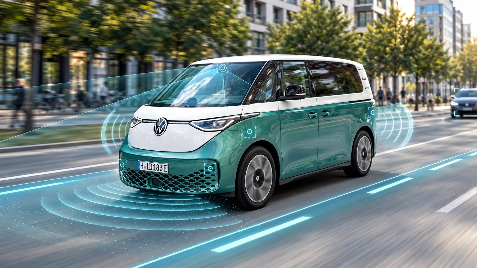 Volkswagen ID.Buzz in IQ.Drive: Ko simpatični električni kombi dobi pametnejše možgane kot marsikateri voznik