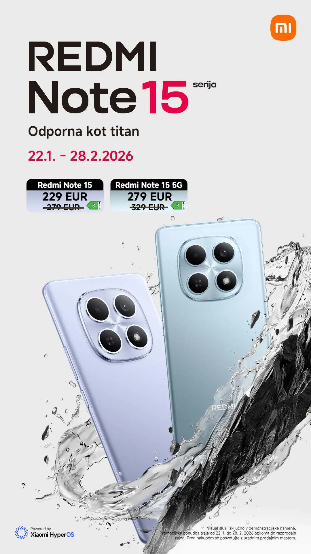 Xiaomi predstavlja serijo REDMI Note 15: odpornost titana in napredne fotografske funkcije