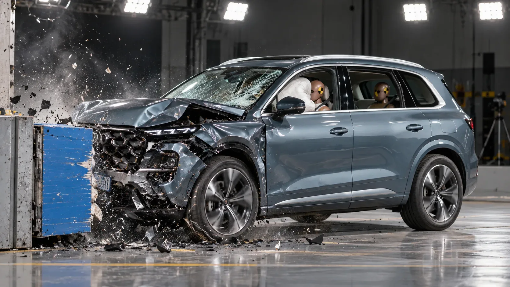 Zgodovinski uspeh za Audi Q7: Prvi avtomobil na svetu s 100% oceno na testu Euro NCAP za varnost po trku