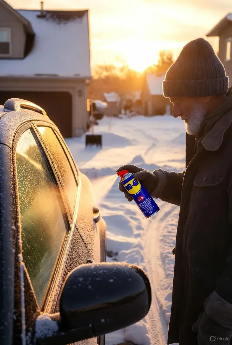 Zima + WD-40 = magična formula: 7 briljantnih trikov, ki vam bodo prihranili živce, zamudo in zmrznjene prste