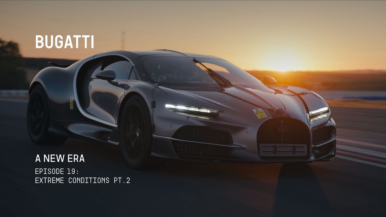 Testiranje prototipov Bugattija Tourbillon v ekstremni vročini Seville