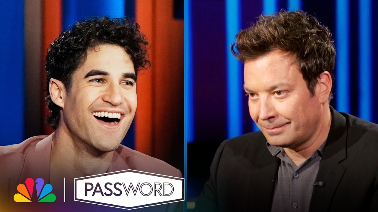 Darren Criss in Jimmy Fallon v spopadu za zmagovalno točko v oddaji Password
