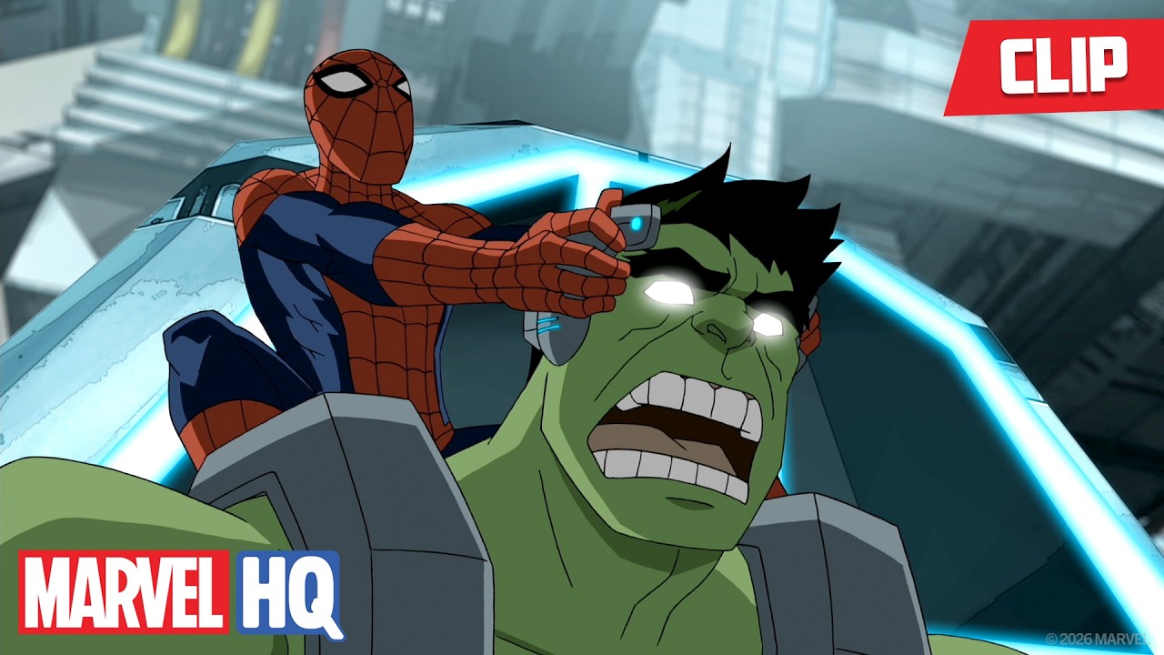 Spider-Man v Hulkovem telesu v animirani seriji Ultimate Spider-Man