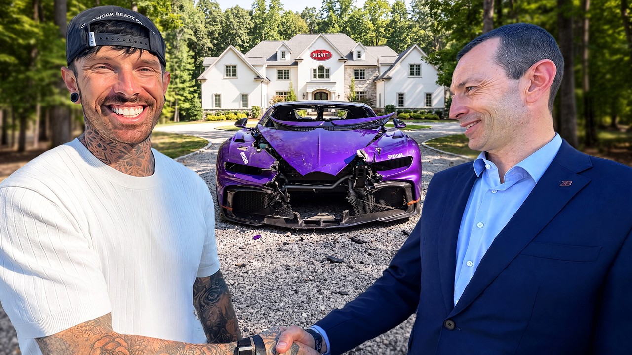 Mat Armstrong na srečanju z ekipo Bugatti v želji po nakupu delov za Chirona