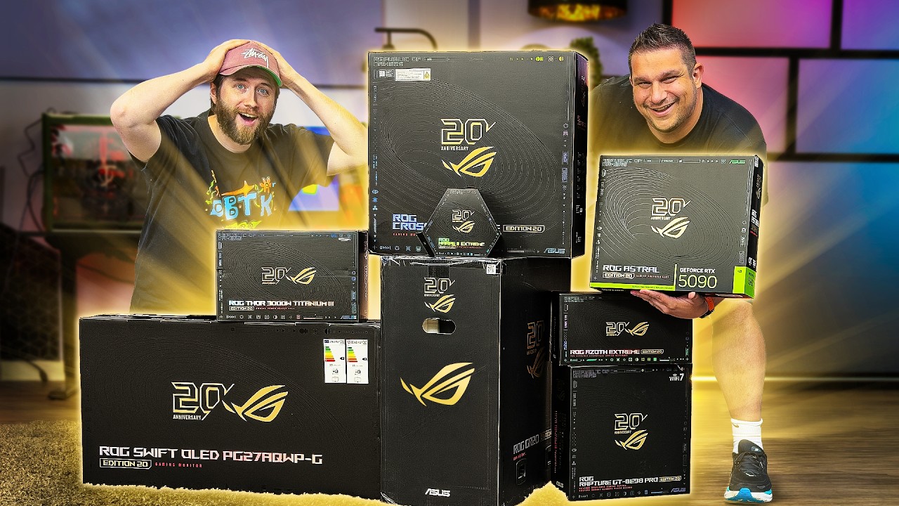 Razpakiranje računalniške zbirke ASUS ROG Edition 20 v vrednosti 15.000 dolarjev
