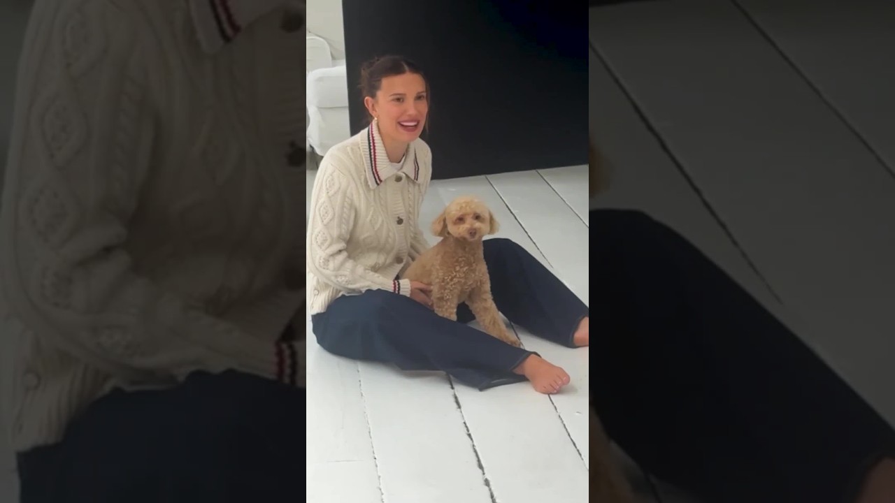 Prvo fotografiranje pritlikave pudljice Winnie za naslovnico pasje revije Dogue