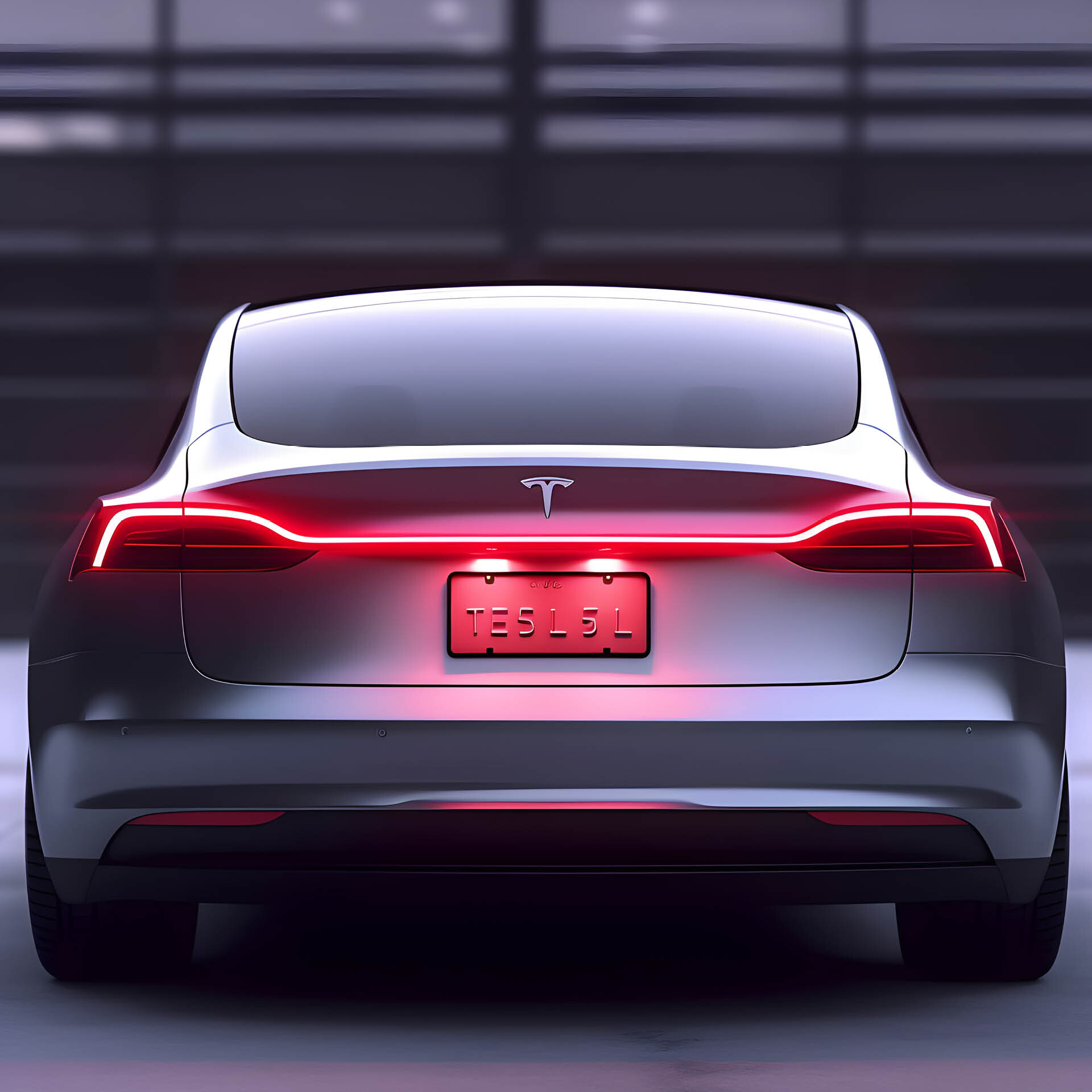 Tesla Model 3 2023 „Highland“ Facelift: Rückansicht, wie das neue Heck  aussehen wird – das neue Tesla Model 3 zeigt dieses Foto
