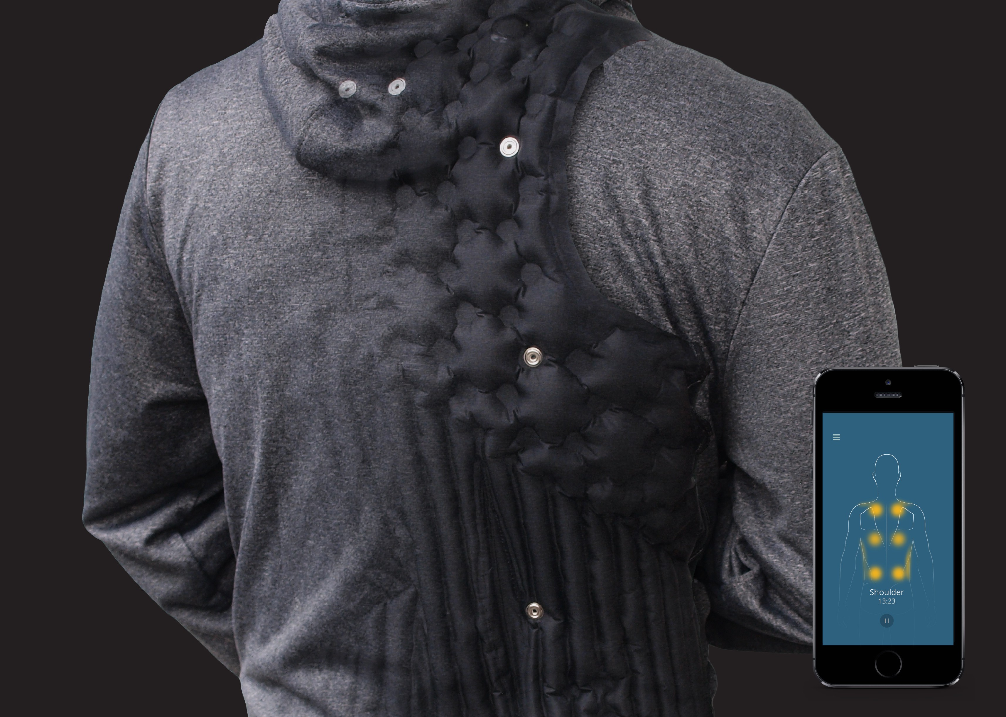 Kickstarter AiraWear hoodie that can give you a MASSAGE