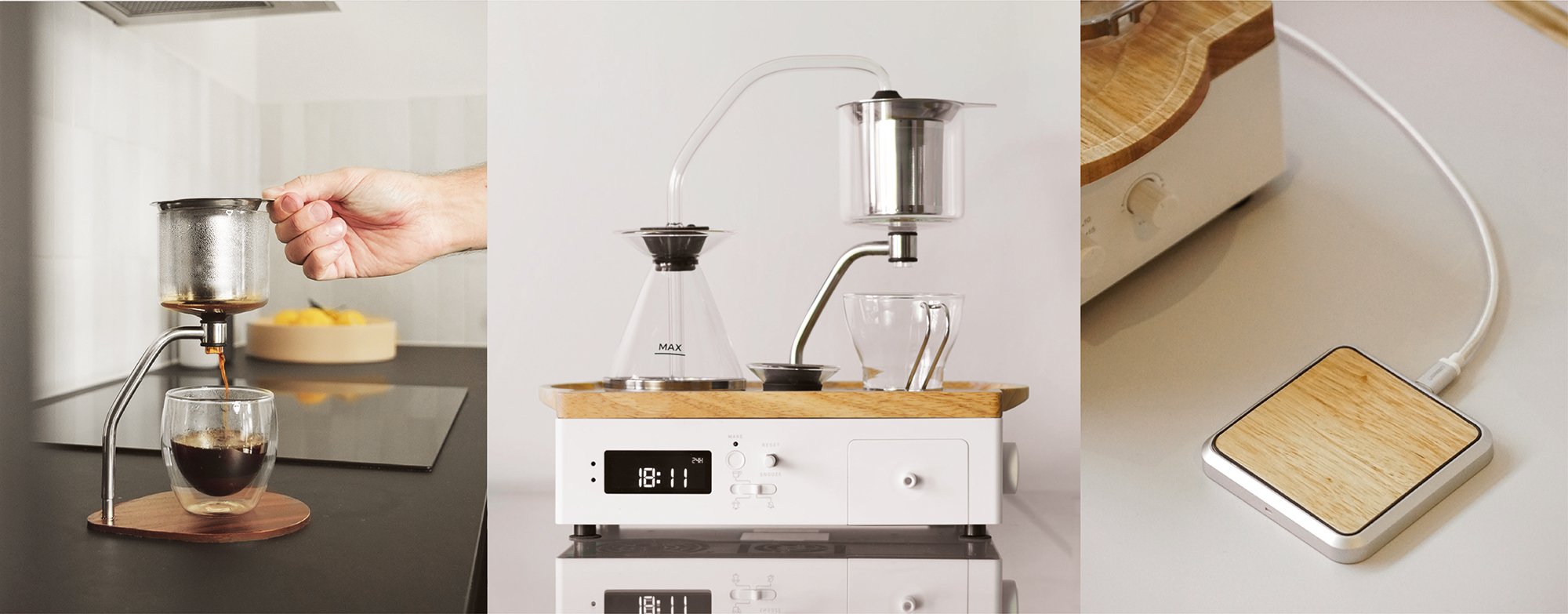 Joy Resolve Barisieur Tea and Coffee Alarm Clock - Black, Gifts