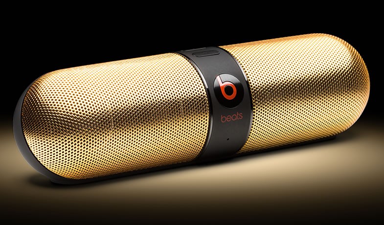 ColorWare x Beats Pill 24k Limited Gold Edition Gold Portable