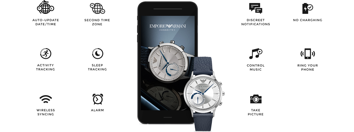 Armani ea outlet connected smartwatch