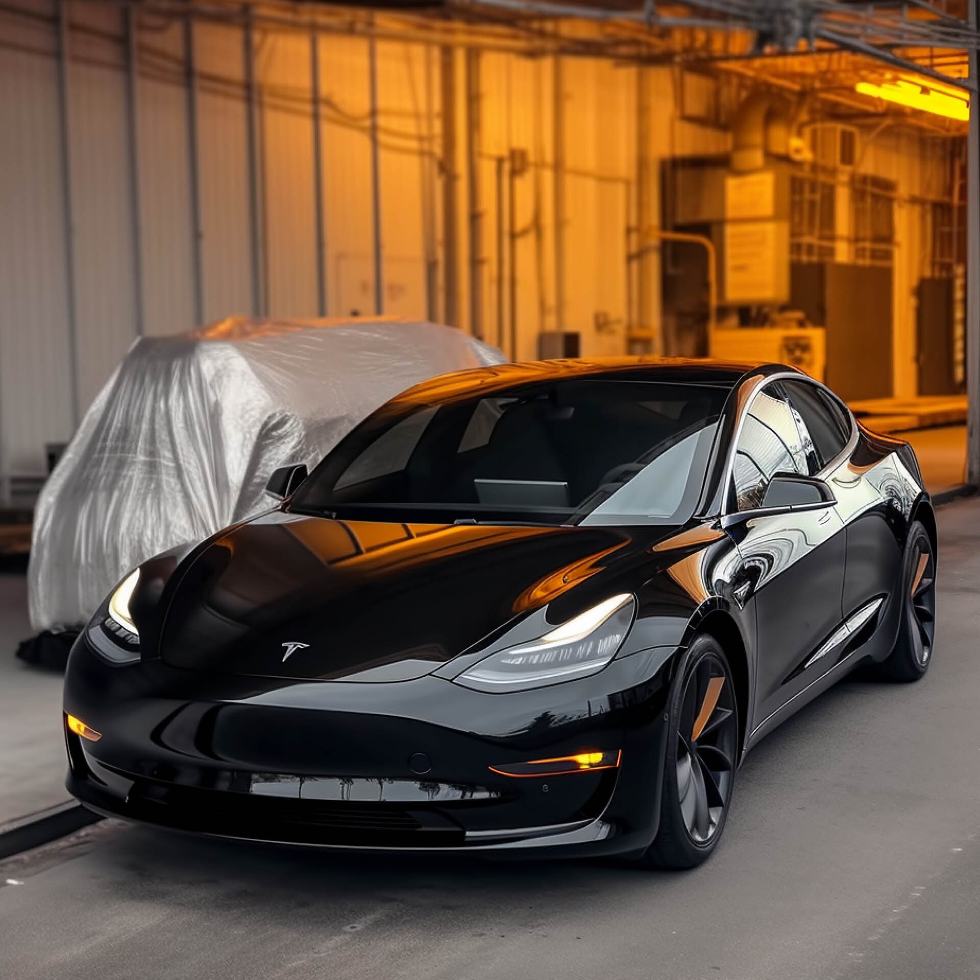 TESLA model 3 Highland black. 