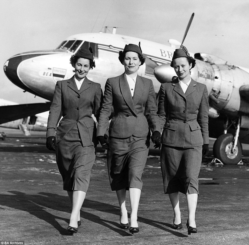 Stewardess fashion over time - a flight through the history of