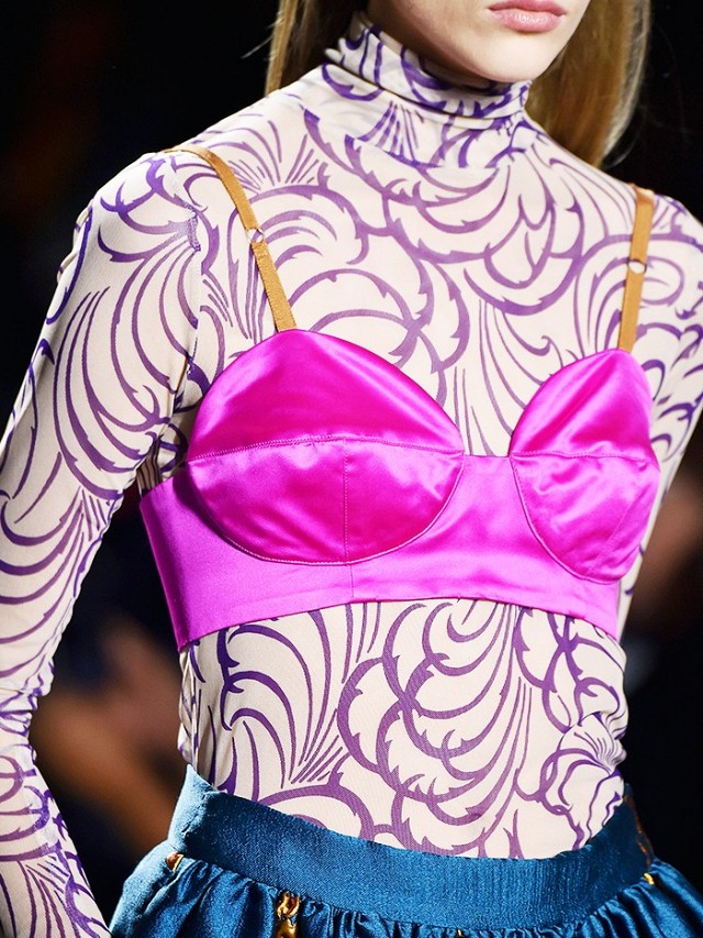 Bras Over Shirt Trend