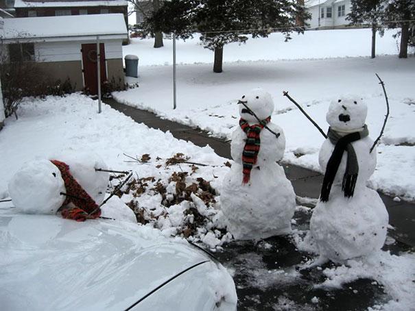 funny snowman ideas