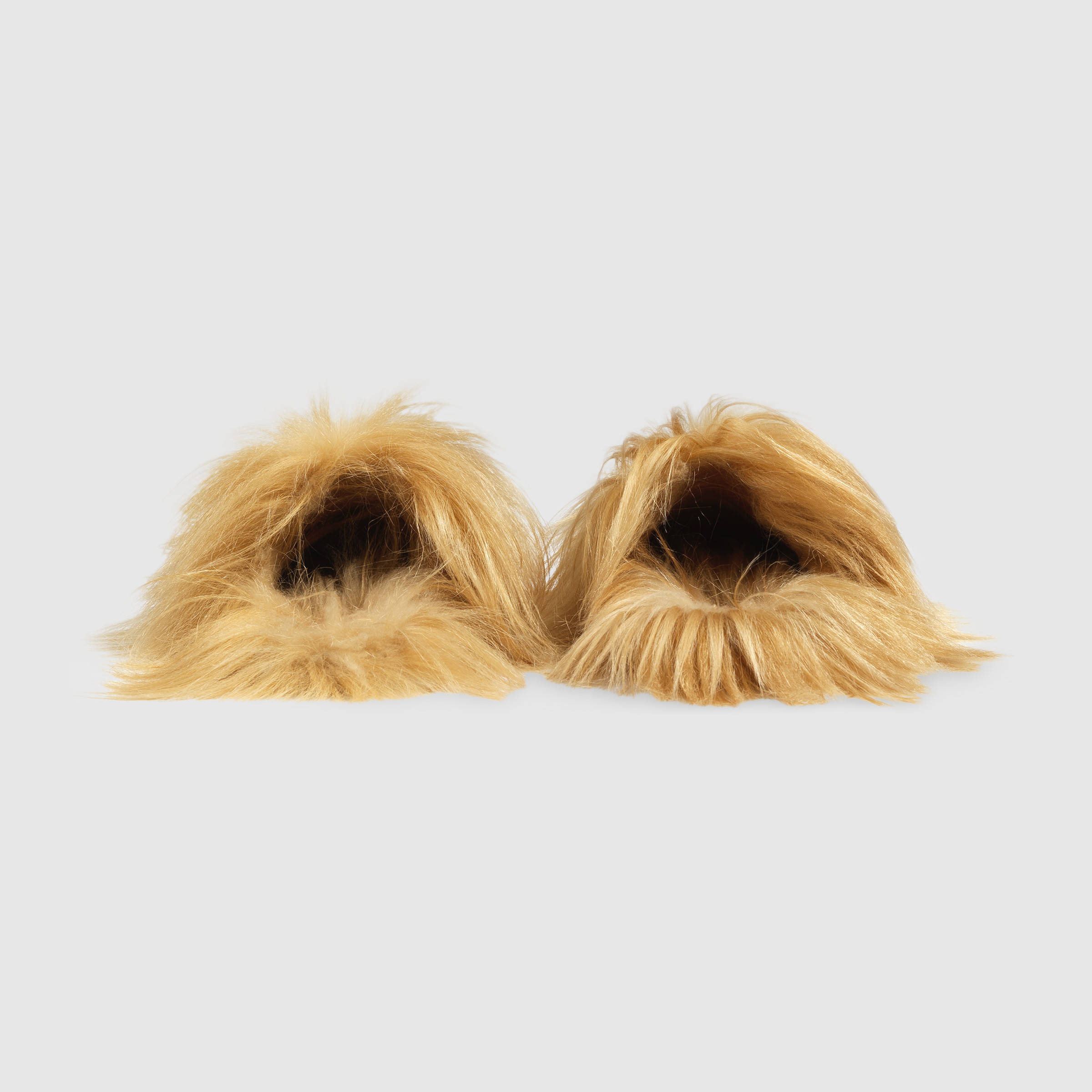 Gucci horsebit detailed sales goat hair slippers