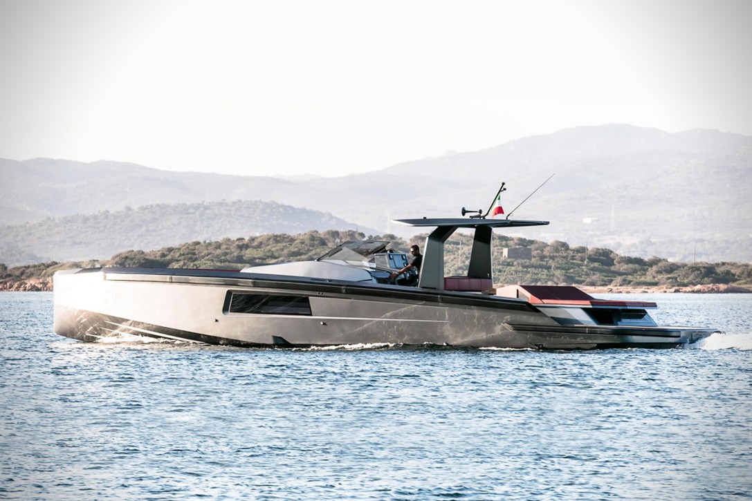 futuristic speedboat