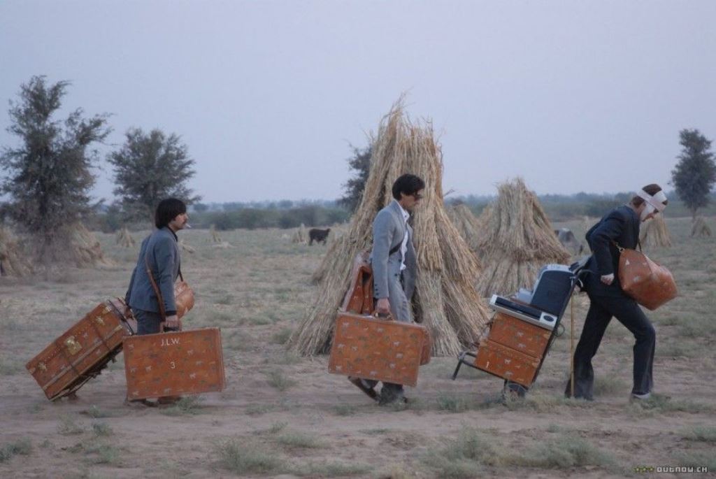 The Travel Bag inspired by Wes Anderson's The Darjeeling Limited movie.  Made of genuine leather, it can be personalized with your initials.