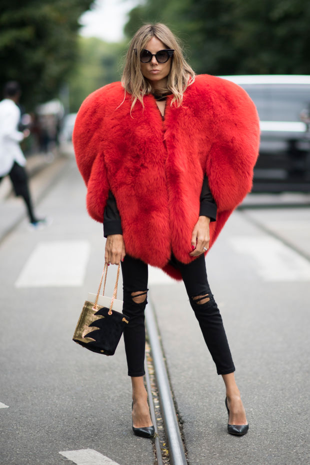 Heart shaped fur clearance coat