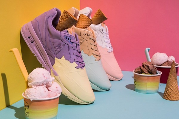 The Le Coq Sportif Sorbet sneakers with a melted ice cream print are a real feast for the eyes City Magazine