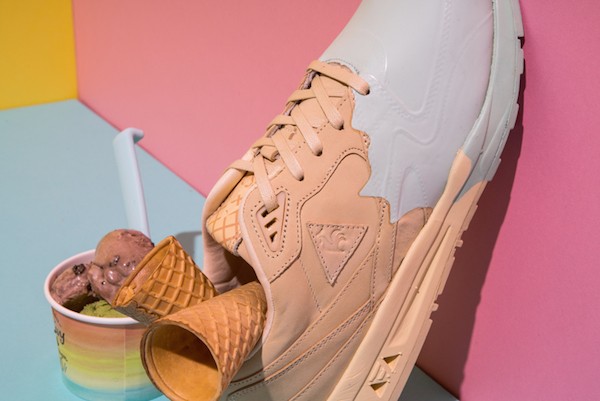 The Le Coq Sportif Sorbet sneakers with a melted ice cream print