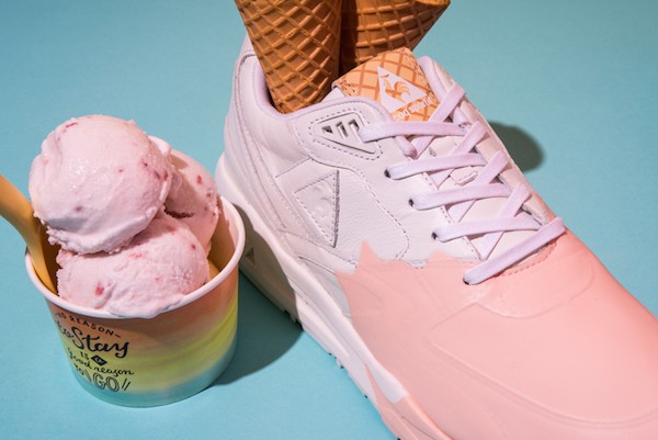 The Le Coq Sportif Sorbet sneakers with a melted ice cream print are a real feast for the eyes City Magazine