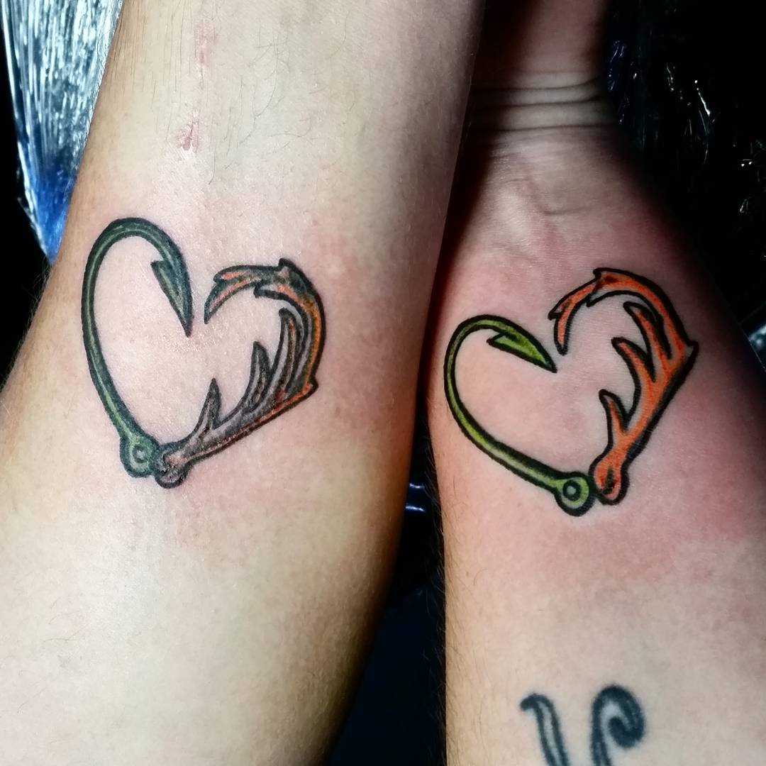 hook heart tattoo