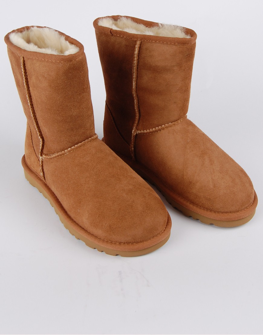 UGG Boots Womens 3 Kensington Shearling Brown Leather Sheepskin Fur Mid 1969