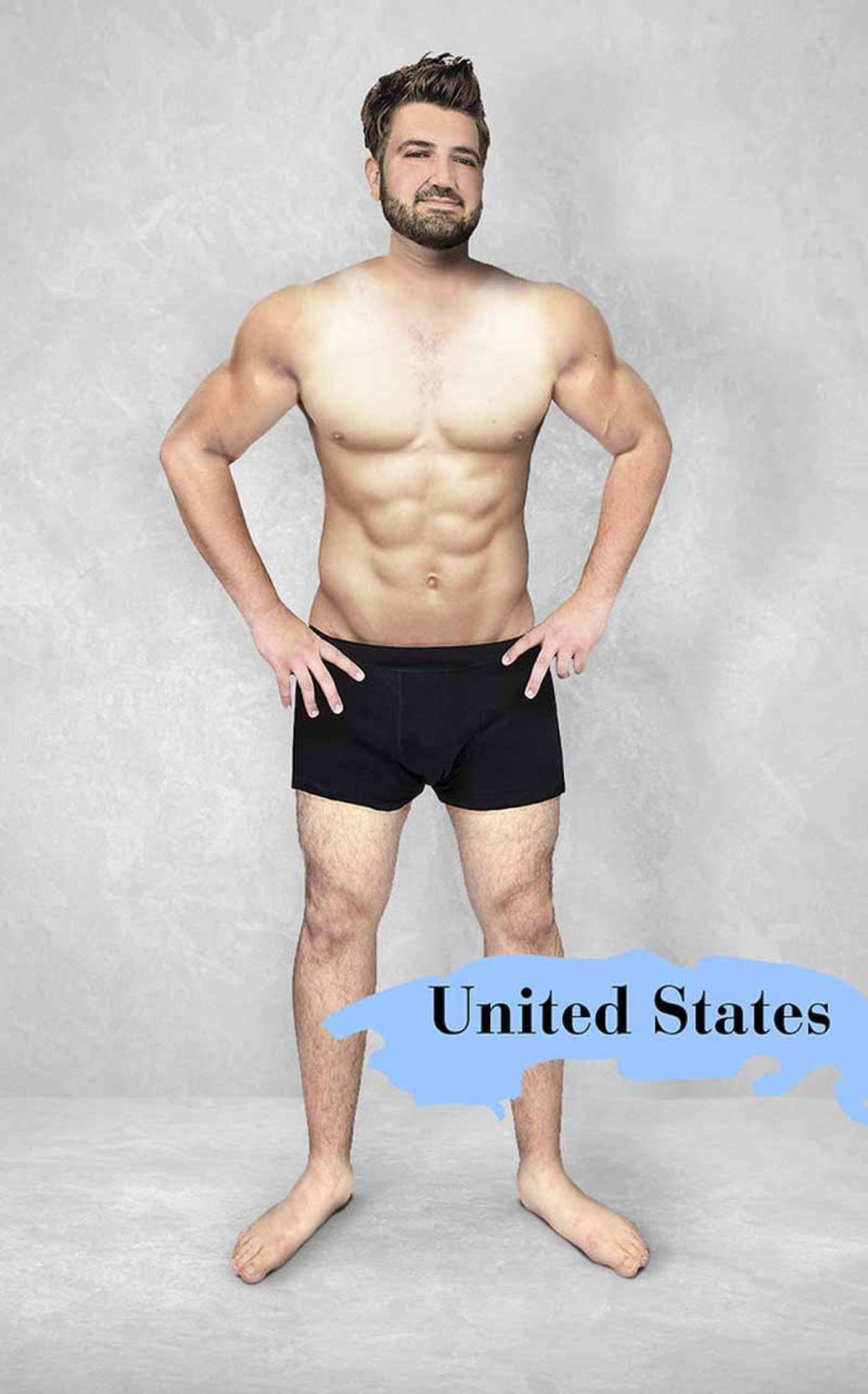 What is the perfect male body in different parts of the world