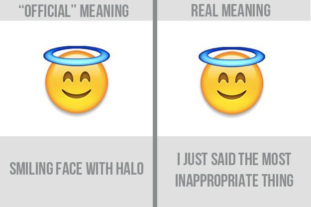 What is halo emoji meaning?