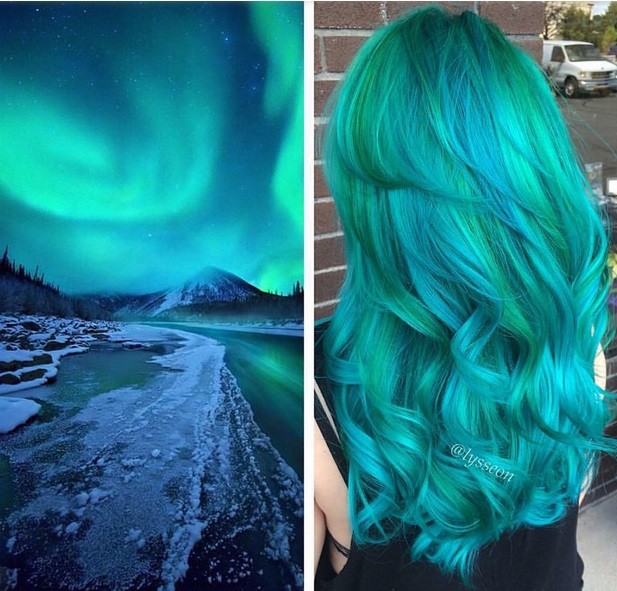 Be Inspired by the Aurora Borealis Hair Colour Trend - Styleicons