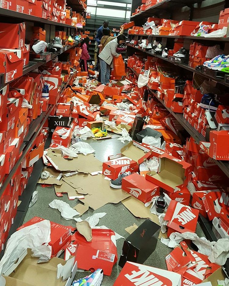 Destroyed nike store 2025 after black friday