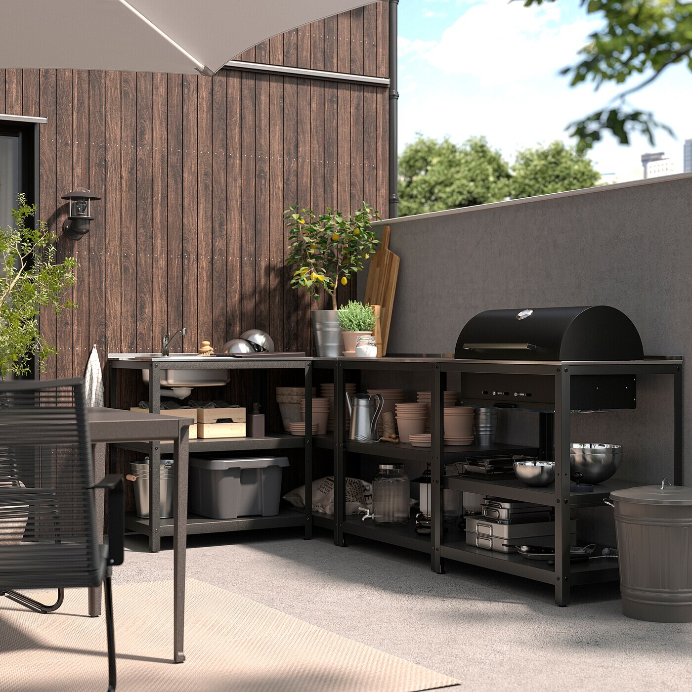 Muebles de Ikea de exterior con los que convertir tu barbacoa en una  auténtica cocina de exterior