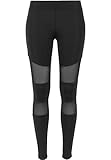 Urban Classics Damen Ladies Tech Mesh Leggings, Black,...