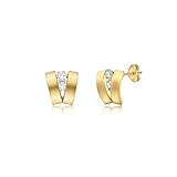 Carissima Gold Damen-Ohrstecker Cubic 2 Band V-Shaped...