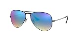 Ray-Ban Unisex Aviator Sonnenbrille, Schwarz (Gestell:...