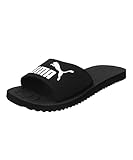 PUMA Unisex Purecat Flip-Flop, Black-White, 43 EU