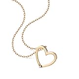 Orovi Schmuck Damen Diamant Herz–Kette Gold mit...