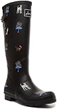 Tom Joule Damen Welly Print Gummistiefel, Schwarze...