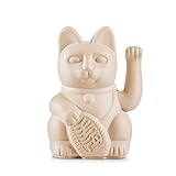 Lucky Cat Ocher - ockerfarbene Winkekatze, japanische...