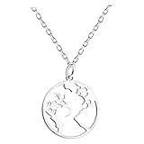 Sofia Milani - Damen Halskette 925 Silber - Globus...