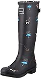 Tom Joule Damen Welly Print Gummistiefel, Schwarze...