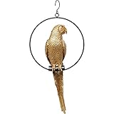 Kare Design Deko Objekt Swinging Parrot, Gold,...