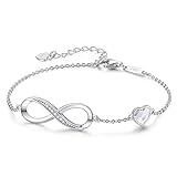 Infinity Armband Damen 925 Sterling Silber Rosegold,...