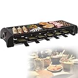 Großer Raclette Grill 12 Personen - Grillplatte...