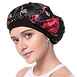 Simoda Satin Floral Night Cap für lockiges Haar...