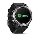 Garmin fenix 5 Plus Silber mit schwarzem Armband...