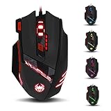 zelotes T90 Gaming Maus 9200 DPI, 8 Programmierbare...