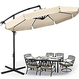 ABCCANOPY 270cm Sonnenschirm,Marktschirm Gartenschirm...