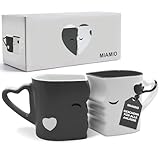 MIAMIO - Kaffeetassen/Küssende Tassen Set Geschenke...